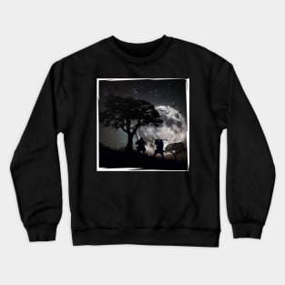 Full Moon Duel: A Battle of Honor and Skill Crewneck Sweatshirt